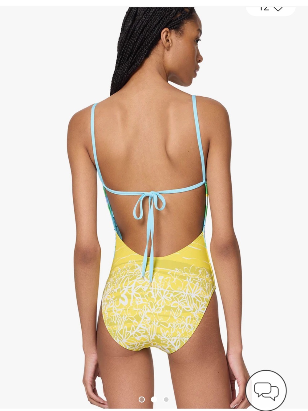 Kate Spade New York Summer Day Tie Back One Piece Swimsuit Size L Multi - Picture 2 of 6